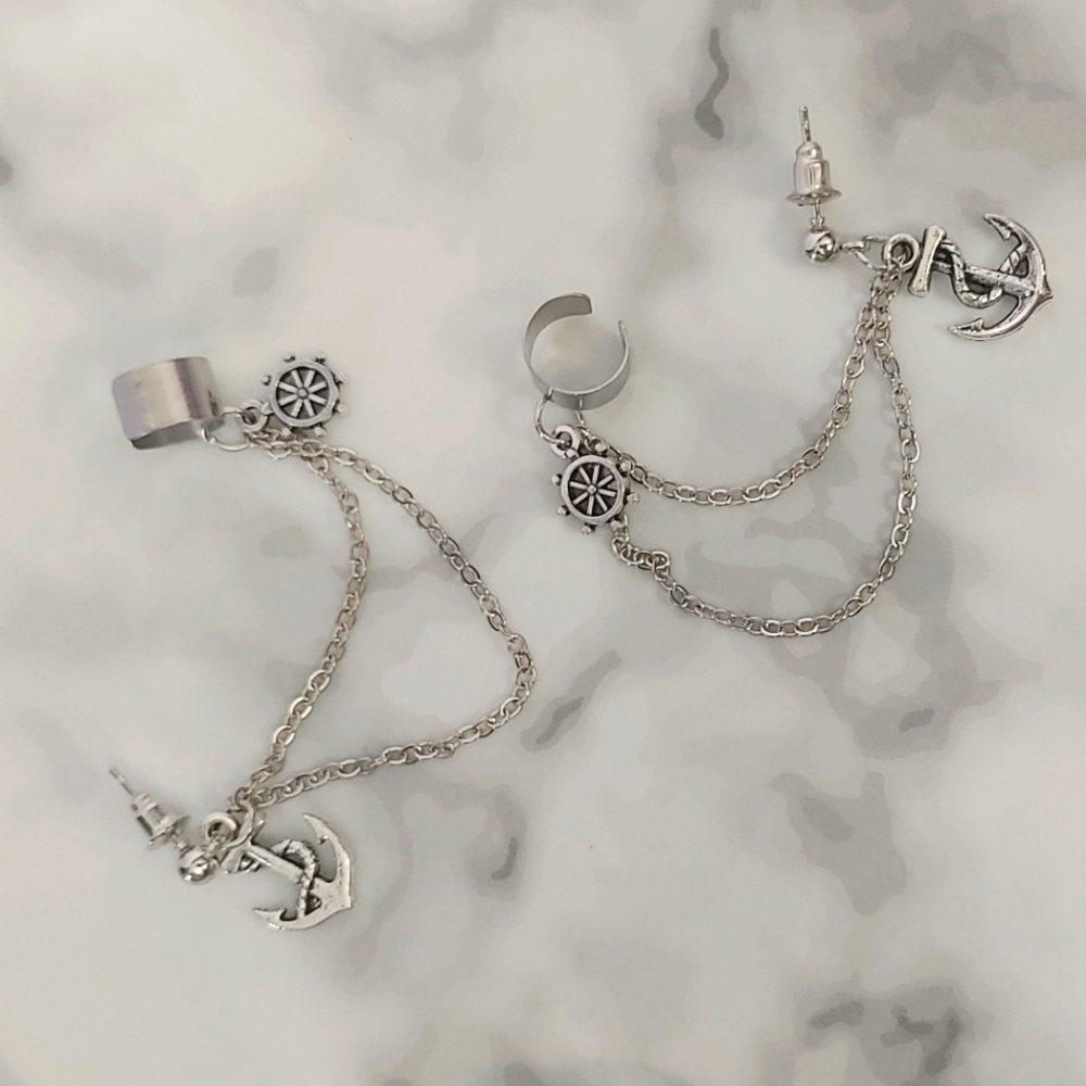 Anchor Cuff Earrings
